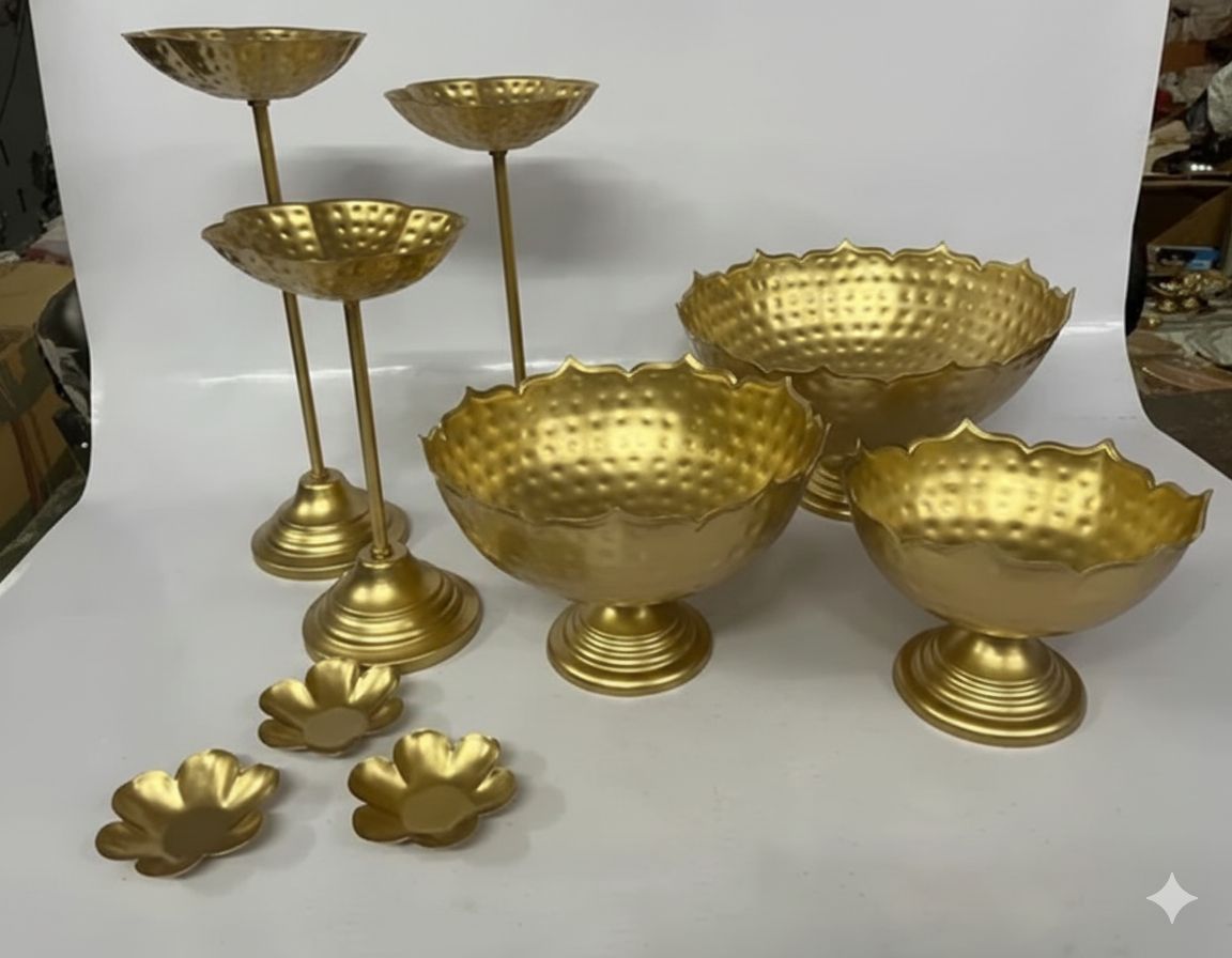 Urli Bowl Set, Decorative Bowls, Floating Flower Bowl, Water Bowl, Set of 9 Urli